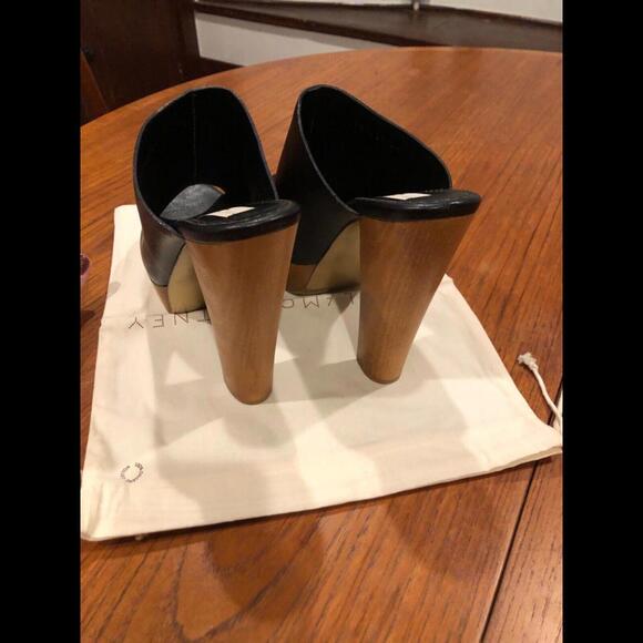 New Stella McCartney Scott Black Sandal Vegan Leather Clog Mules Slides sz 41 10 - Picture 4 of 9